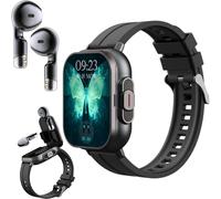 Bewinner Reloj Inteligente con Auriculares: Diseño Innovador 2 en 1, Reloj Inteligente con Banda de Silicona con Pantalla de 2,01 Pulgadas, Reloj de Seguimiento de Ejercicios con