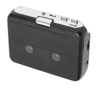 Bewinner Reproductor de Casete Bluetooth Portátil con Auriculares: Reproductor de Casete Estéreo con Marcha Atrás Automática, de Cinta Inalámbrico con Radio FM, Conector de 3,5 Mm, Receptor y (Black)