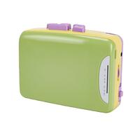 Bewinner Reproductor de Casete Retro con Grabadora de Transmisión FM, Reproductor de Música en Cinta Portátil, Alimentado por Batería USB o AA con Conector para Auriculares de 3,5 Mm para (Green)