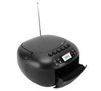 Bewinner Reproductor de CD Portátil Boombox, Reproductor de CD Bluetooth con Radio Am FM, Pantalla LCD Remota USB AUX, Altavoces Duales de 3 W, Batería de CA para Viajes en Casa, Personas (Enchufe