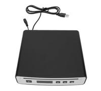 Bewinner Reproductor de CD Portátil Externo USB para Coche con Transmisor AUX y FM, Lector de Discos Plug and Play, Reproducción de Memoria Antigolpes, Adaptador Tipo C para Vehículo, PC,