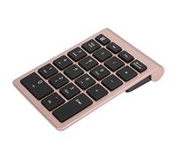 Bewinner RF304 Teclado Numérico Inalámbrico de 22 Teclas, Mini Teclado USB Plug and Play 2.4G con Receptor para 10/8/7/XP/Vista/, Uso de 80 Horas, Pulsaciones de Teclas (Oro Rosado)