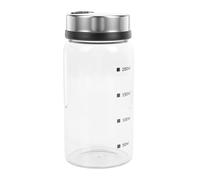Bewinner Salero de Vidrio de 7 Oz con Boquilla Ajustable, Tarro de Almacenamiento de Condimentos Transparente, Dispensador de Sal de Cocina con Tapa de Espejo para Condimentos Finos a Gruesos (Tapa