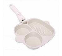 Bewinner Sartén Antiadherente para Huevos de 3 Tazas con Desmontable, Sartén para Huevos de Aleación de Aluminio para un Calentamiento Uniforme, Cocina Versátil para, Hamburguesas, Salchichas, (3