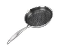 Bewinner Sartén de Acero Inoxidable 316 de 20 Cm/7,9 Pulgadas - Sartén Antiadherente con Fondo Compuesto Fácil de Limpiar, Universal para Estufas de Inducción, Estufas de Gas, Antideformación (20