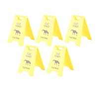 Bewinner Señal de Precaución para Vómito de y Gato, Indicador Impermeable de Larga Duración, Material ABS, Protector Presente, 5 uds., 2,64 X 3,94 Pulgadas (#1)