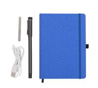 Bewinner Set Smart Pen Notebook Set, Notepad Digital Electronic Notebook con 360 Grados Escribiendo AI Drawing OCR Sync en Tiempo Real para Teléfonos Inteligentes y Tabletas (Patrón de Lino Azul)