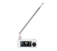 Bewinner SI4732 Radio Receptor Am FM LSB USB con Pantalla de Color, Radio de Onda Corta de Bolsillo Portátil, Recepción Mejorada, Batería de 10 H de Emergencia de Viaje (White)
