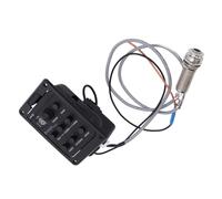 Bewinner Sintonizador de Preamplificador de Guitarra Eléctrica Acústica, Pastilla Integrada y Controles de Ecualizador Avanzados para Práctica y Interpretación