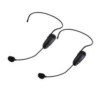 Bewinner sistem de Micrófono Inalámbrico, sistem de Auriculares con Micrófono UHF, Micrófono de Mano para la Cabeza con Enchufe de 3,5 Mm y 6,35 Mm para Guía Turística de Enseñanza de (1 por 2)