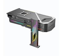 Bewinner Soporte Ajustable para GPU RGB, Base Magnética de Aluminio 19-153mm, Soporte Anti-Sag para Tarjeta Gráfica, Compatible con Cajas de PC (Negro)
