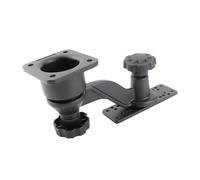 Bewinner Soporte de Brazo Oscilante de 6 Pulgadas para Buscadores de Peces y Chartplotters, Soporte de Base Horizontal de Aluminio de Grado Marino con Rotación de 360°, Compatible con