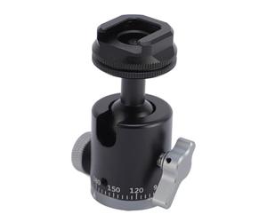 Bewinner Soporte de Cabeza de Bola para Cámara, Aleación de Aluminio, Rotación de 360 Grados, Monopiés DSLR, Soportes de Luz, Negro, 1 Pieza para Fotógrafos
