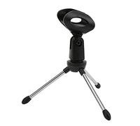 Bewinner Soporte de Micrófono de Escritorio Ajustable con Clip para Micrófono - Soporte de Trípode de Acero Inoxidable Premium para Conferencias, Transmisión en Vivo, Podcast, Grabación - Base