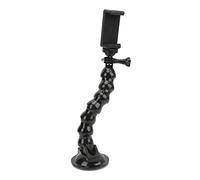 Bewinner Soporte para Automóvil con Ventosa, Soporte de Extensión Flexible de Cuello de Cisne para Cámara de Acción y Teléfono - Ajustable de 360°, Puerto Roscado de 1/4 para Cámara de Tablero,