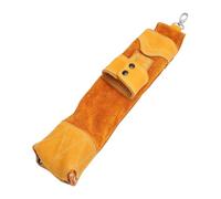 Bewinner Soporte para Varilla de Soldadura de Cuero PU, Bolsa de Electrodos a Prueba de Llamas, Bolsa de Almacenamiento Portátil Gruesa Ignífuga para hasta 20 Electrodos, Compatible con Cinturones