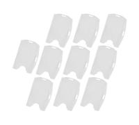 Bewinner Soportes para Tarjetas de Identificación Dobles para 2 Tarjetas, Estuche para de Identificación de PP Transparente de Doble Cara Horizontal y Vertical de Doble Uso, Paquete de 10 (10PCS)