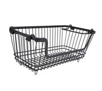 Bewinner Stackable Open Front Wire Freezer Storage Basket | de metal plegable, capacidad resistente de 30 libras, acabado inoxidable, diseño de frescura de flujo de aire,