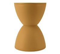 Bewinner Taburete con Forma de Reloj de, Taburete Redondo de Plástico Moderno y Sencillo de Estilo Nórdico para Baño, Mesa Auxiliar, Color Blanco (Cúrcuma)