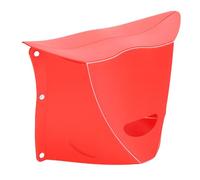 Bewinner Taburete de Camping Plegable con Función de Bolso, Asiento Portátil 2 en 1 y Cesta de Frutas para Viajes Al Aire, Senderismo, Pesca, Playa, Picnic y Reposapiés de Avión (Rojo)