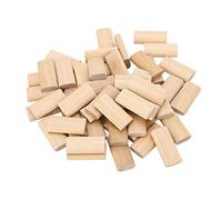 Bewinner Taco de Madera de Haya Maciza, 10 X 50 Mm, 50 Piezas, Bloque de Inserción de Madera Plano y Delgado para Empalme de Muebles, Fabricación de Gabinetes, Ingeniería de Marcos, Espiga de