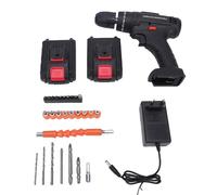 Bewinner Taladro Atornillador Inalámbrico de 21 V, Destornillador Eléctrico 3 en 1 con par de 30 N.m, 25+1 Ajustes de par, 2 Velocidades, Luz LED, 2 Baterías de 1500 MAh y Cargador, 28 Piezas (