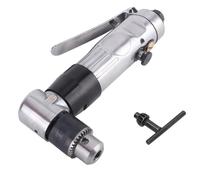 Bewinner Taladro Reversible con ángulo de Aire de 90°, Herramienta de Perforación Neumática de 3/8 pulg., 1800 RPM con Llave, Diseño de Compacto para Espacios Reducidos, Avance y Retroceso, Cuerpo de