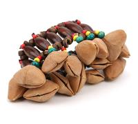 Bewinner Tambor Africano Pulsera Cáscara de Nuez Campana de Mano Percusión | Pulsera sonajero de cáscara de nuez, accesorio de tambor africano, percusión callejera, joyería musical hecha a mano, para