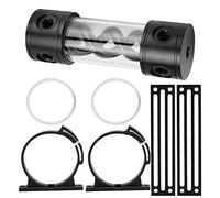 Bewinner Tanque de Enfriamiento de Agua, Cilindro de Rosca G1/4 de 50 Mm Refrigerador de PC El Tanque de Agua Viene con Accesorios de Montaje para una Instalación Más Fácil, Hecho de PMMA de y ALU