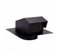 Bewinner Tapa de Ventilación de Techo Negra de 6 Pulgadas con Amortiguador de Acero Galvanizado, Cubierta de Ventilación de Escape Resistente, de Techo Exterior con Capucha para de del Hogar,