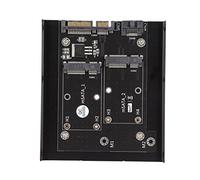 Bewinner Tarjeta Adaptadora Dual MSATA SSD a 3, Convertidor de 6 Gbps con Velocidad de Lectura de 520 MB/s, Plug & Play para Unidades MSATA de Tamaño Completo, Incluye Cables y Tornillos