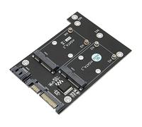 Bewinner Tarjeta Adaptadora Dual MSATA SSD a Convertidor de 2 Puertos con Velocidad de 6 Gbps, Plug & Play para Accesorios de Computadora, Lectura Rápida de hasta 520 MB/s
