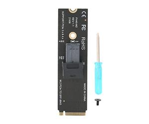 Bewinner Tarjeta Adaptadora M.2 NVME a U.2, Convertidor PCIe 4.0 X4 (64GT/s) a SFF-8643, Compatible con Protocolo NVME, Plug and Play, Compatible con Placas Base PCIe 3.0/4.0 (PH49-M2)