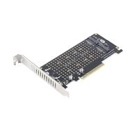 Bewinner Tarjeta Adaptadora NVME a PCIE X8, Lector de Disco Duro de Tarjeta de Expansión Dual de 32 Gbps 2230, 2242, 2260, 2280, 22110 Accesorios de Computadora