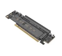 Bewinner Tarjeta Adaptadora PCIe 5.0 a M.2 |Bifurcación SSD NVMe Dual (x8/x4/x4), Compatible con U.2 y SATA, Compatible con Unidades 2230-22110, con PCIe 4.0/3.0