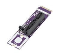 Bewinner Tarjeta Adaptadora PCIe 5.0 a M.2 NVMe, Tarjeta de Expansión PCIe X4 para SSD M-Key, Compatible hacia Abajo con 4.0/3.0, para Escritorio, Estación de Trabajo, Expansión de