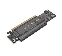 Bewinner Tarjeta Adaptadora PCIe a M.2, Compatible con PCIe 5.0, Compatible con Versiones Anteriores 4.0 3.0, Diseño de Bifurcación para SSD NVMe Duales, con Disipador de Calor, para