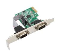 Bewinner Tarjeta Adaptadora Serie PCI Express RS232 de 2 Puertos, Tarjeta Convertidora PCI Express X1 a DB9 COM, Compatible con Win7/8/10, Canal Dúplex, Minus40 a 85 ℃