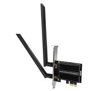 Bewinner Tarjeta AX3000 PCIe WiFi 6 con Bluetooth 5.1, Adaptador Inalámbrico de Doble Banda 574+2400Mbps, 2 Antenas de 8dBi y Cable de Extensión para PC de Escritorio