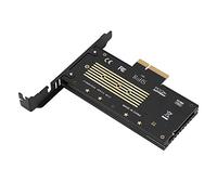 Bewinner Tarjeta Convertidora de Transferencia M.2 NVME SSD, Tarjeta de Expansión PCIE-3.0 X 4 con Ventilador para Disipación de Calor