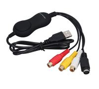 Bewinner Tarjeta de Captura de Vídeo USB 2.0, Adaptador Profesional S-Video a USB, UVC Plug & Play para 10 8.1 8 7, MacOS, Soporta PAL NTSC, Convertir VHS a DVD, Grabar AV