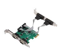 Bewinner Tarjeta de Expansión PCI-E RS232 de 4 Puertos, Tarjeta Controladora Adaptadora PCI-E 1X a 4 Puertos Serie, Admite Ranuras 4X/8X/16X y Dúplex Completo de 115,2 Kbps para