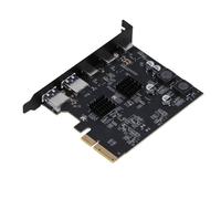 Bewinner Tarjeta de Expansión PCIE 4X, Tarjeta Adaptadora USB 3.2 Gen 2 con Velocidad de 10 Gbps, Puertos USB-A y 3 Puertos -C, Controlador ASM3142, Protección contra Sobrecorriente para y