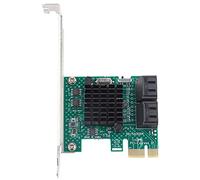 Bewinner Tarjeta de Expansión PCIe a 3.0 de 4 Puertos, Tarjeta Controladora de 6 Gbps con Disipador de Calor Grande, Modos AHCI/IDE, para Carcasa 2U/4U, 10/8/7/XP