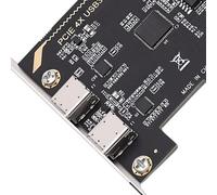 Bewinner Tarjeta de Expansión PCIe a Tipo C de 10 Gbps, Tarjeta Adaptadora PCI Express con Chip ASM1142 con 2 Puertos USB C para Computadora de Escritorio, Transferencia de Alta Velocidad, Plug and