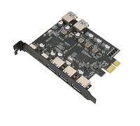 Bewinner Tarjeta de Expansión PCIe a USB 3.0 7 Puertos 5Gbps, Tarjeta Adaptadora de Controlador de Concentrador USB PCI Express para PC de Escritorio, Compatible con 10/8/7/XP, Mac OS,