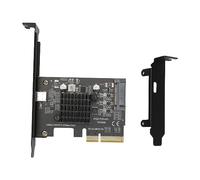 Bewinner Tarjeta de Expansión PCIe a USB 3.2 Gen 2, Tarjeta de Expansión USB 3.2 Gen 2, 20Gbps ASM3242 Control Principal Tarjeta de Expansión PCIe a USB 3.2 para Chasis de PC de Escritorio