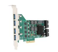 Bewinner Tarjeta de Expansión PCIE USB 3.0 de 4 Puertos, Tarjeta PCIE a USB de 5 Gbps con Condensador Estabilizador de Voltaje Independiente, Fuente de Alimentación 3a Tarjeta PCI Express