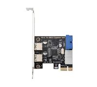 Bewinner Tarjeta de Expansión Pici-E Dual USB 3.0 Transmisión Rápida para PC de Escritorio Adaptador USB 3.0 Chip VL805 para 10 Personas con Vista Que Necesitan una Transferencia de Datos Rápida 1