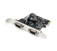 Bewinner Tarjeta de Expansión Serial PCIE de 2 Puertos, PCI Express a 9PIN RS232 Adaptador de Puerto COM WCH382L Chip, Tarjeta Adaptadora Serial PCI Express RS232 para Windows98 / 98SE /
